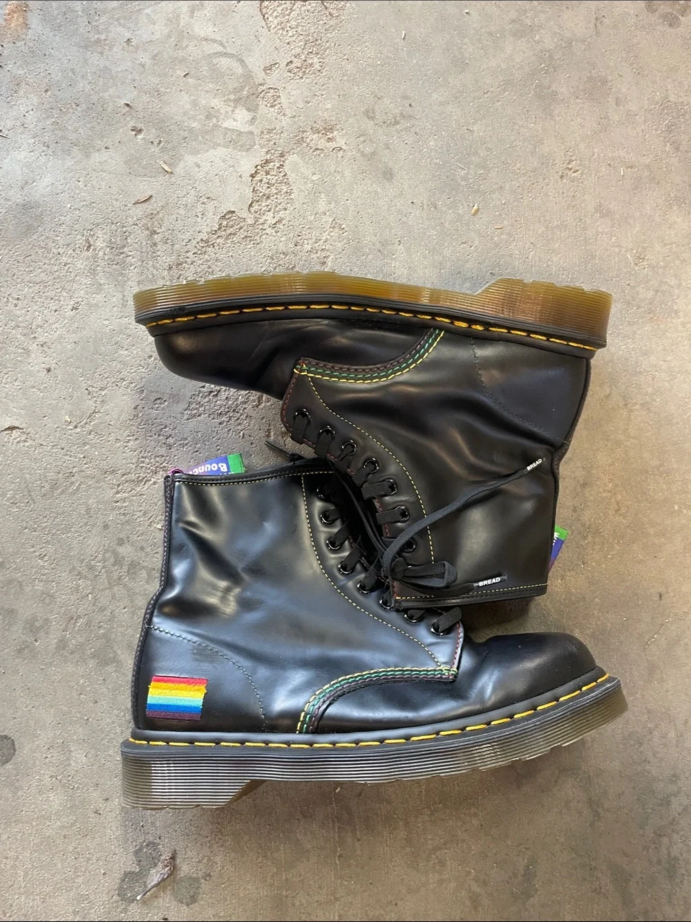 DR. MARTENS Unisex 1460 For Pride Smooth Leather Lace Up Boots Size 8M/9W Black - Picture 5 of 14
